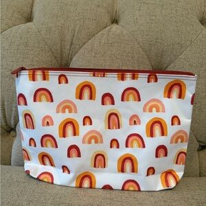 Thirty-One Zipper Pouch Boho Rainbows NWT